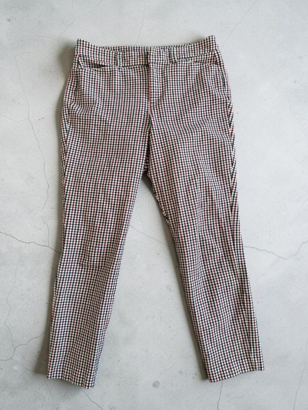 OLD NAVY Red White Blue Plaid Stretch Pixie Pants Size US 6